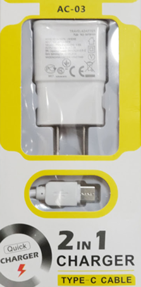 RCR Suppliers - 2 in 1 Charger - Type C